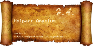 Halpert Angelus névjegykártya